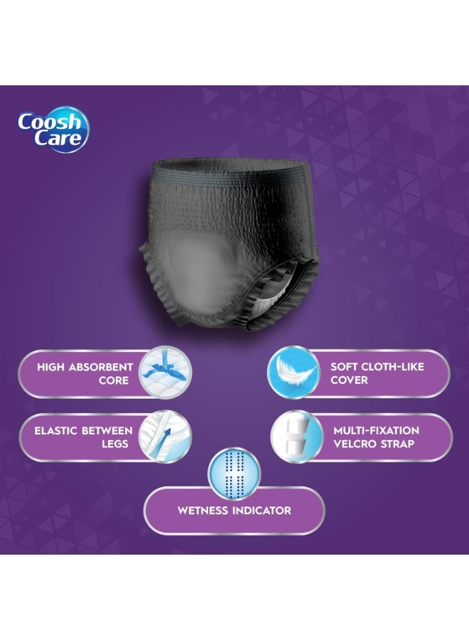 CooshCare Disposable Underwear, Maximum Absorbency Adult Pull-Up Briefs (10 Count), Super Soft Cover, Leakproof Protection, Comfortable & Secure Fit for Incontinence Care (MEN - L/XL) - Image 5