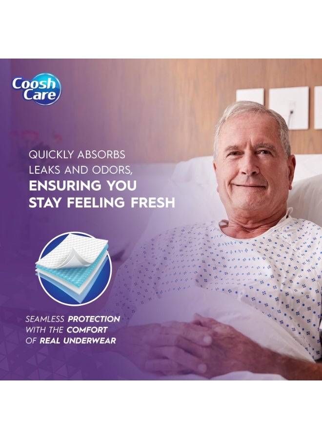 CooshCare Disposable Underwear, Maximum Absorbency Adult Pull-Up Briefs (10 Count), Super Soft Cover, Leakproof Protection, Comfortable & Secure Fit for Incontinence Care (MEN - L/XL) - Image 4