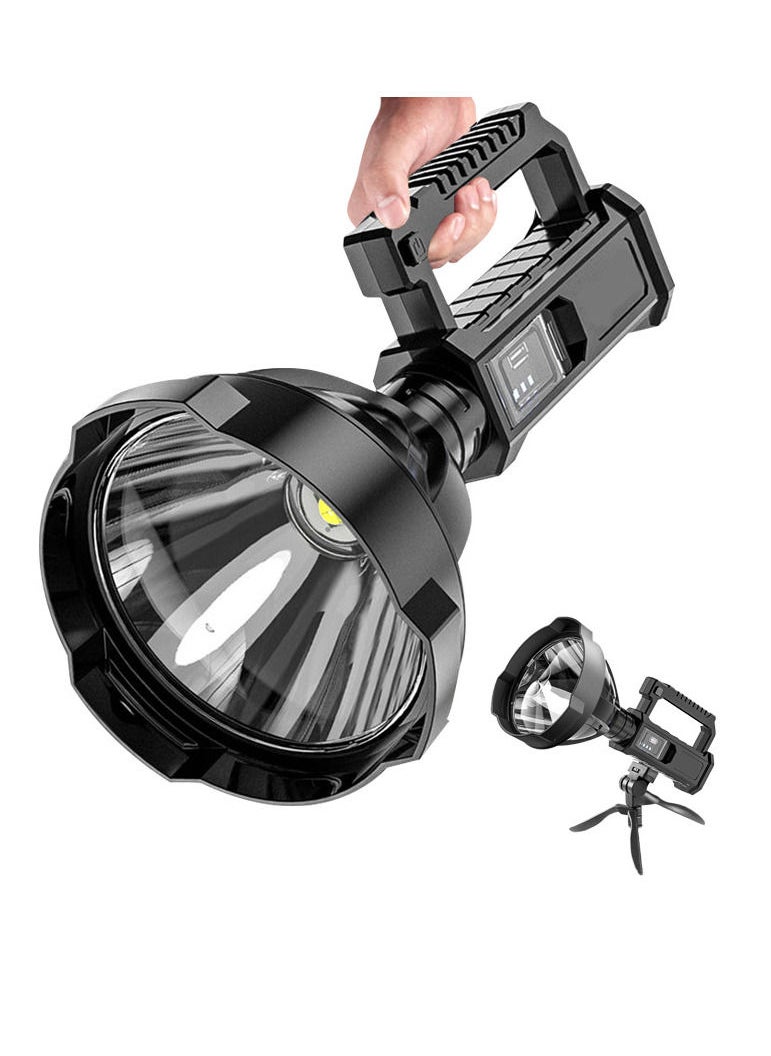 Generic - strong light searchlight outdoor multi-function lighting LED flashlight long-range waterproof charging portable lamp tripod - Image 1