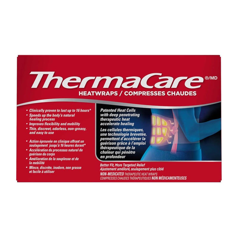 ThermaCare لفائف حرارية ثيرماكير لعلاج آلام الظهر المتقدمة، مقاس S-XL، 6 قطعة - Image 2