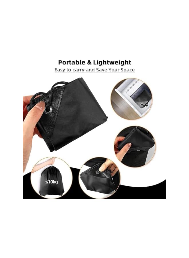 PROMASS Drawstring Bags Drawstring Backpack Bulk Cinch Tote For Women Men Children Draw String Back Sack Storage Bag For Party Gym Sports Shoppingblack, 44 X 33Cm - Image 3