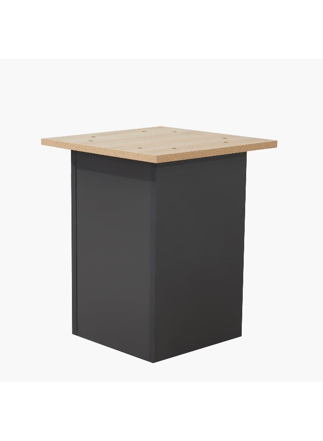 Home Box ساق طاولة طعام مودولار باللون الأسود والخشب - Image 1