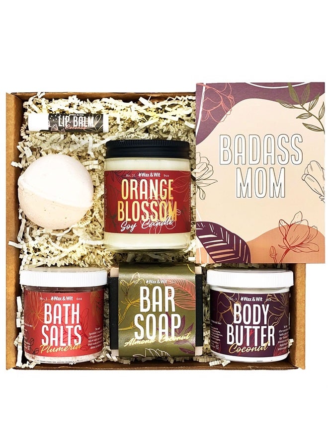 WAX & WIT Birthday Gifts for Moms, Mom Birthday, I Love You Mom Gifts, Best Mom Ever Gifts, Gifts for Mom Birthday Unique, Presents for Mom, Gift Basket for Mom, Gift Set for Mom – 7 Piece Set  - Image 1