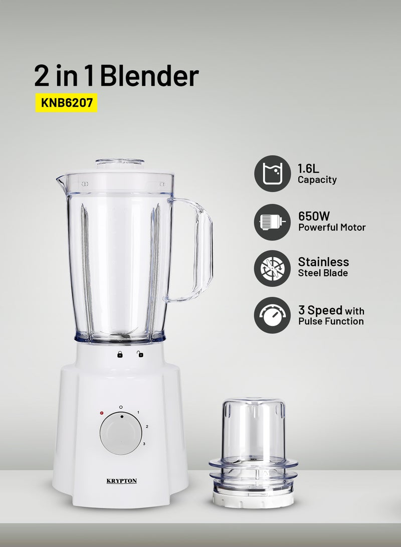 كريبتون خلاط 2 في 1 1.6 L 650 W KNB6207N وردي - Image 1