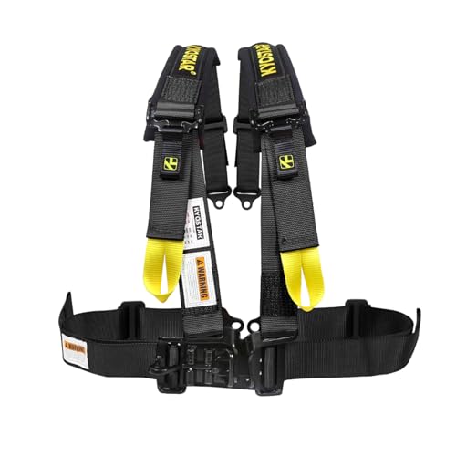 Wuidail 4 Point Harness Seat Belt with 2 Inch Padding Comfortable Shoulder Pad Seat Belt for Go Kart UTV & ATV (Black-1) - Image 1