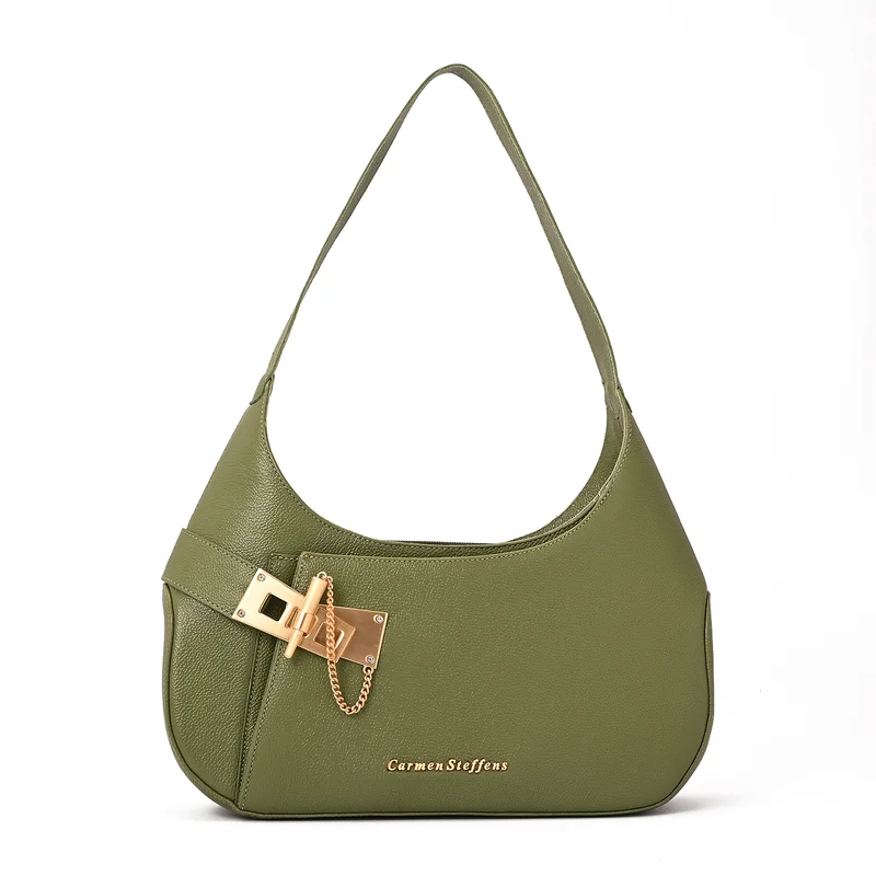 كارمن ستيفنز حقيبة هوبو بمشبك ذهبي عسكري