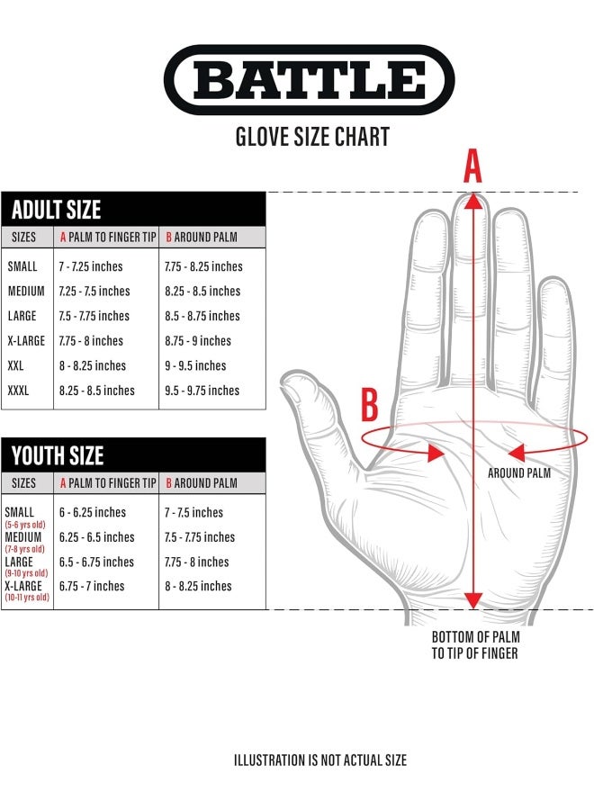 Battle Filthy Rich Football Receiver Gloves for Adult & Youth - Image 2