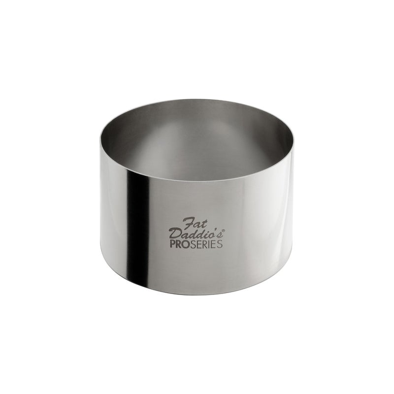 Fat Daddio's Round Cake & Pastry Ring Stainless Steel, 3 x 1.75 Inch, Silver - Image 1