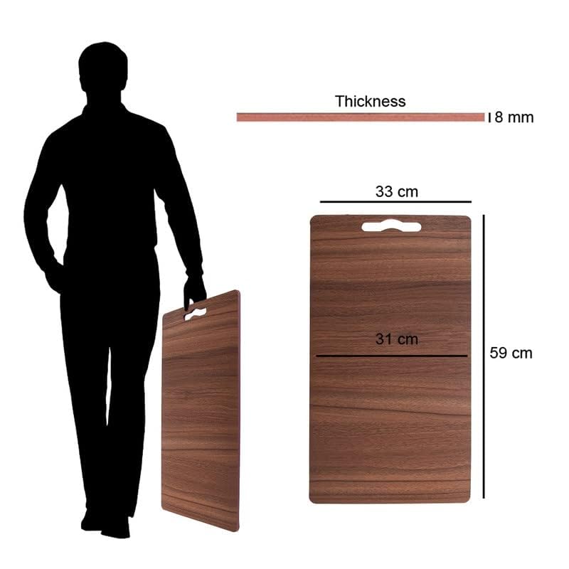 FALSHRUTI لوح دراسة متعدد الاستخدامات من MDF مقاوم للماء من فالشراتي (الحجم: 59 × 33 سم) (بني) - Image 3