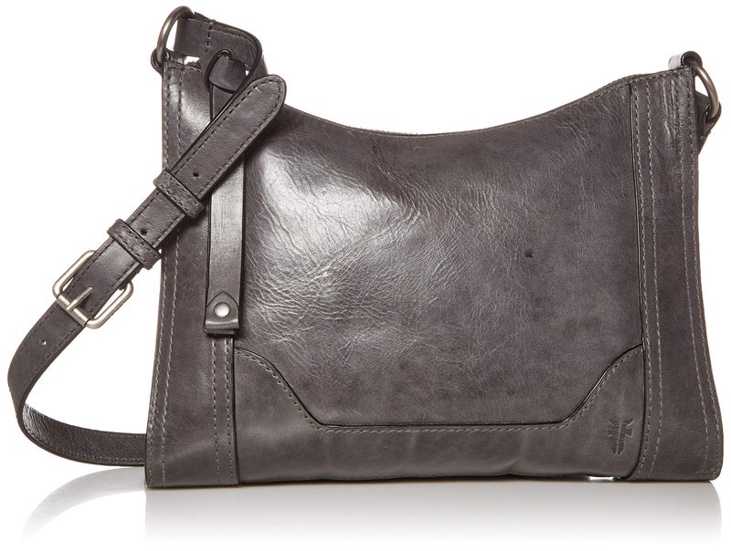 Frye Melissa Zip Crossbody Bag Stylish Handbag with Adjustable Strap Pockets Carbon