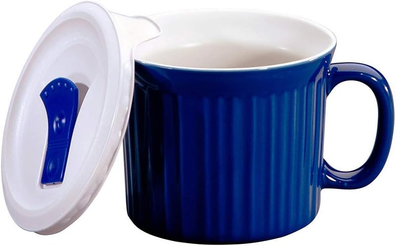 CorningWare Pop Ins Mug Blue Stoneware 20oz - Image 1