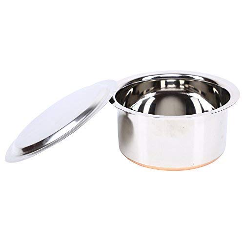 Liolis Stainless Steel 1 Pcs Tope Set Multipurpose Patila for Milk Boiling Patila Set for Home with Capacity 3 litres Pack of 1