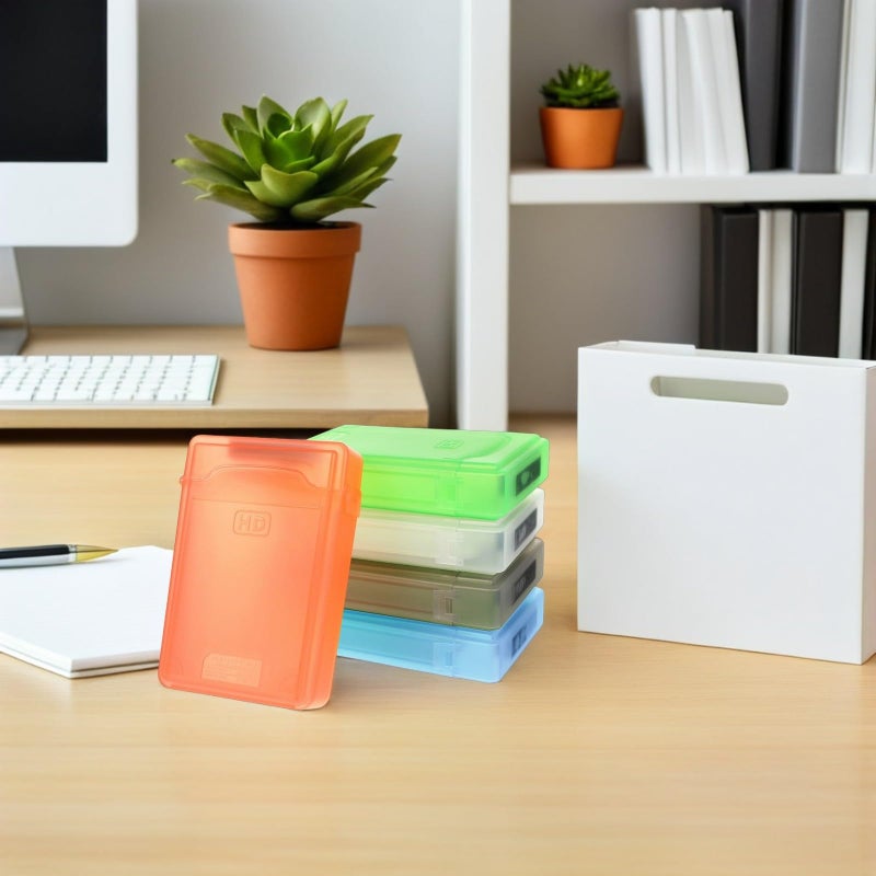 5pcs 2 5 Inch Hard Drive Protective Cases Shockproof SSD Storage Box Organizer White Green Blue Orange Gray - Image 5