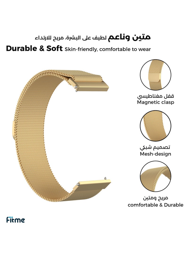 FITME Stainless Steel Strap For Huawei Watch GT (46mm) / Watch GT 2e (46mm) / GT 2 / GT 2 Pro / GT 3 / GT 3 Pro (46mm) / GT Runner / GT 4 (46mm) / GT5 (46mm) \ GT5 pro (46mm) - (22mm)  - Image 2
