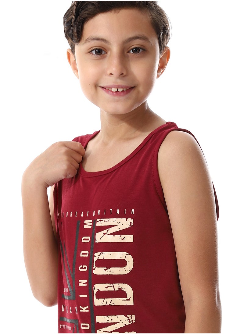 Caesar Front Printed Sportive Tank Top  - Image 2