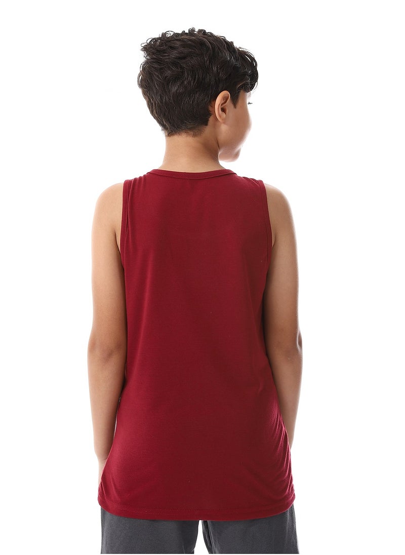 Caesar Front Printed Sportive Tank Top  - Image 4
