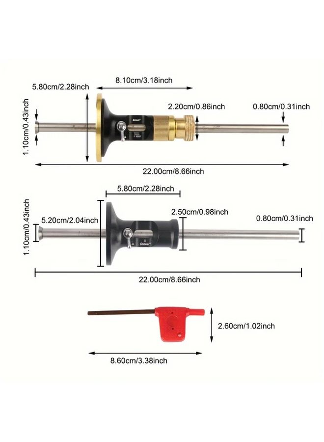 High Precision European Style Metal Scriber Black Ergonomic Handle For Woodworking - Image 3
