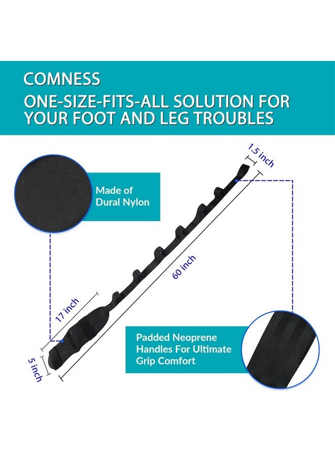 Proberos® Yoga Belt for Women Men, 5 Loops Yoga Strap for Stretching, Yoga Bands for Yoga Exercise Fitness Rehabilitation Ligament Ankle Joint Correction Hemiplegia Training - Image 4