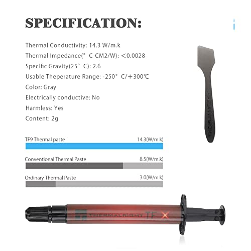 Thermalright TFX 2g Thermal Paste,The High Performance Thermal Grease for Cooling All Processors, Heat Sink Paste High Durability 14.3W/m. Graphics Cards and Heat Sinks in Computers and Consoles - Image 5