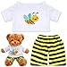 Skicuff 2 Pcs Bear Clothes Outfit Fit Most 1216 Inch Stuffed Clothing Cute Plush Doll Clothes Plushy Bear Pajamas for Stuffed Make Your Own Plush BearsBee StyleYellow and Black - Image 2