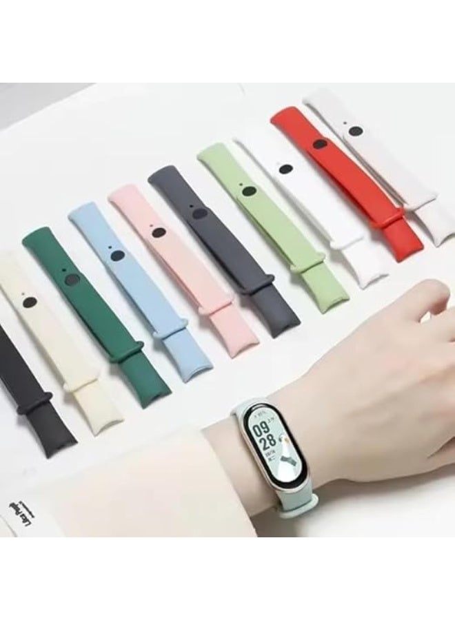 Band Compatible with Xiaomi Mi band 9/ Xiaomi Mi band 8 Replacement Strap, Silicone Skin-Friendly Wrist Strap Sports Wristbands for Women Men Xiaomi Band 8/9(Light Green) - Image 2
