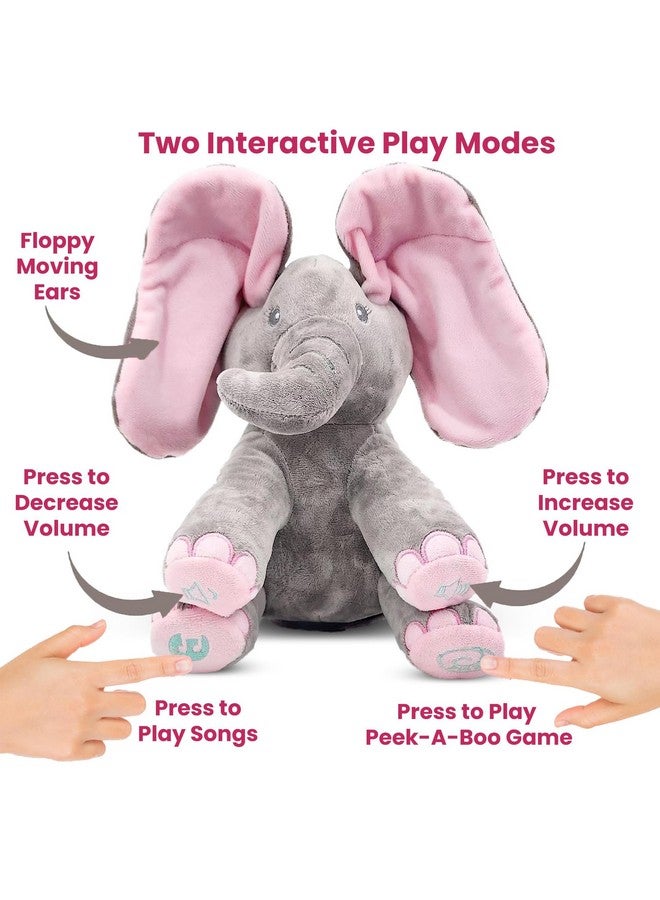 Dimple Dimple Kaia Peek A Boo Elephant Toy, Interactive Singing Stuffed Elephant Plush with Moving Ears, Musical Stuffed Animal for Babies and Toddlers, Adorable Elephant Baby Toy  - Image 5