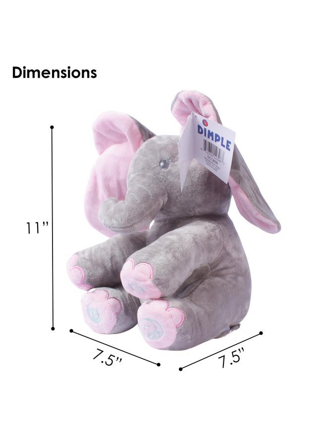 Dimple Dimple Kaia Peek A Boo Elephant Toy, Interactive Singing Stuffed Elephant Plush with Moving Ears, Musical Stuffed Animal for Babies and Toddlers, Adorable Elephant Baby Toy  - Image 4