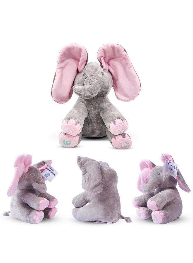 Dimple Dimple Kaia Peek A Boo Elephant Toy, Interactive Singing Stuffed Elephant Plush with Moving Ears, Musical Stuffed Animal for Babies and Toddlers, Adorable Elephant Baby Toy  - Image 3