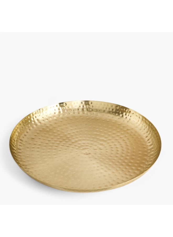 Home Box Avya Metal Hammered Round Tray - 35x35x4 cm  - Image 5