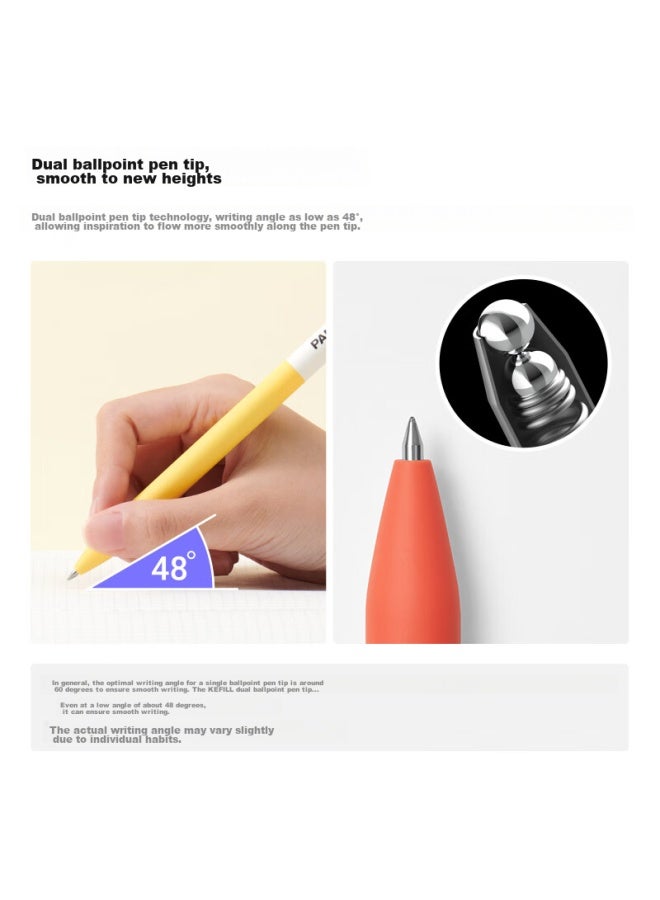 Kaco Xpantone Co-Branded Pantone 0.5Mm High-Value Signature Pen Quick-Drying Ballpoint Pen Black Water Pen Carbon Pen Student Practice Pen (2010) 2-Pack - Image 3