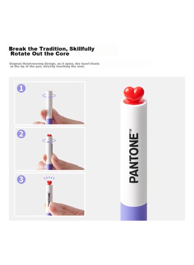 Kaco Xpantone Co-Branded Pantone 0.5Mm High-Value Signature Pen Quick-Drying Ballpoint Pen Black Water Pen Carbon Pen Student Practice Pen (2010) 2-Pack - Image 2