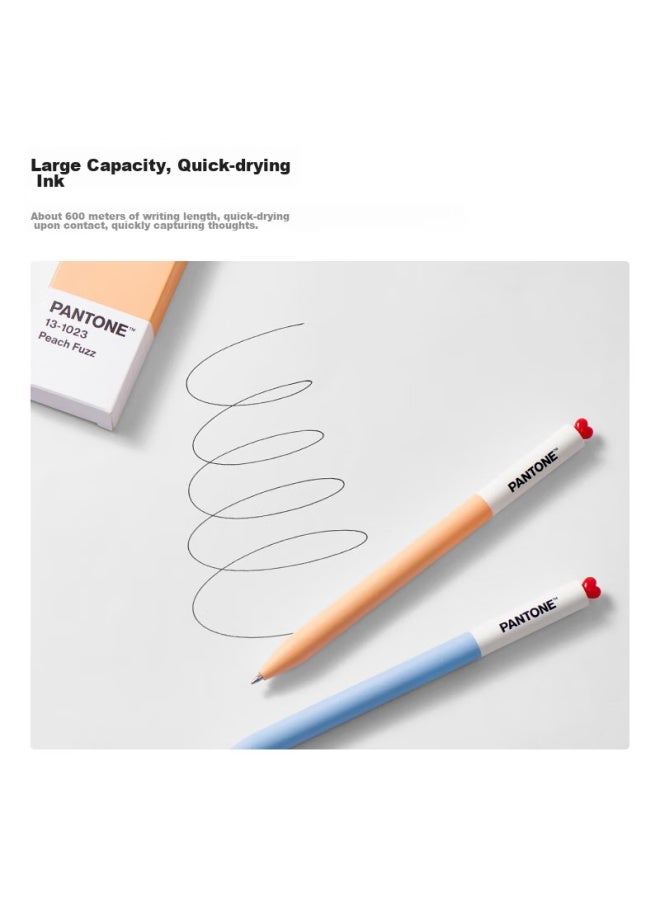 Kaco Xpantone Co-Branded Pantone 0.5Mm High-Value Signature Pen Quick-Drying Ballpoint Pen Black Water Pen Carbon Pen Student Practice Pen (2010) 2-Pack - Image 4