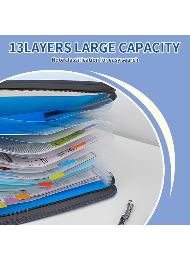 Generic - Expandable File Folders with Color Labels, Waterproof and Dustproof Document Folders, Ideal for Organizing Bills and Receipts - Image 1
