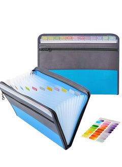 Generic Expandable File Folders with Color Labels, Waterproof and Dustproof Document Folders, Ideal for Organizing Bills and Receipts  - Image 1