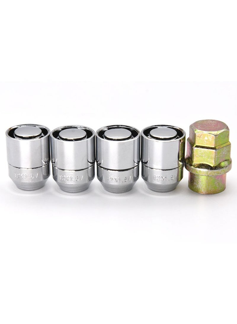 Generic Car wheel nut locks, car rim lock to protect against theft, 4 locks, 1 key  - Image 1