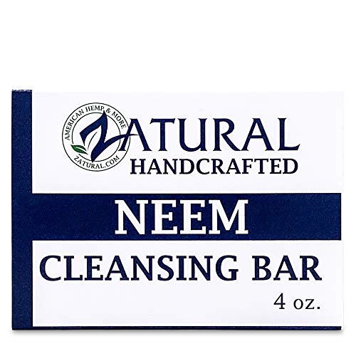 Zatural Neem Cleansing Bar 4oz UltraSensitive SkinSoothing TherapyRelieves Skin Irritation Itching Flaking Dryness 1 Bar