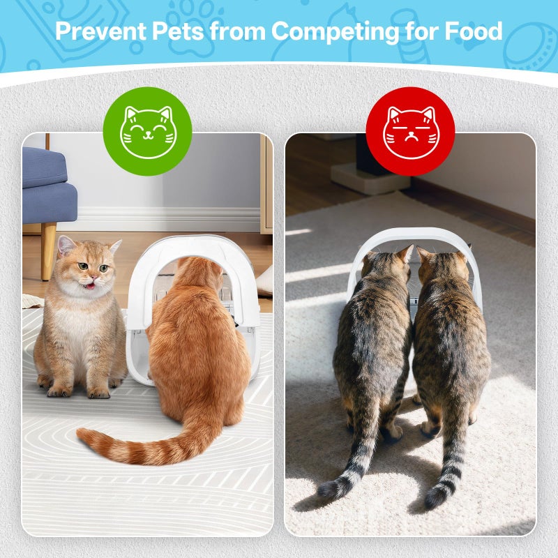 YOIHABV Front Cover for Automatic Micro Chip Pet Feeder, Prevent Pets Competing for Food in Multiple Pets Home, Avoid Food Stealing from Other Cats and Dogs, Precise Diet Control of Each Pet - Image 2
