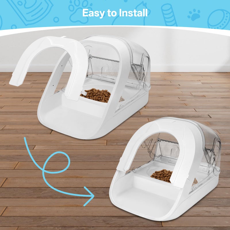 YOIHABV Front Cover for Automatic Micro Chip Pet Feeder, Prevent Pets Competing for Food in Multiple Pets Home, Avoid Food Stealing from Other Cats and Dogs, Precise Diet Control of Each Pet - Image 5