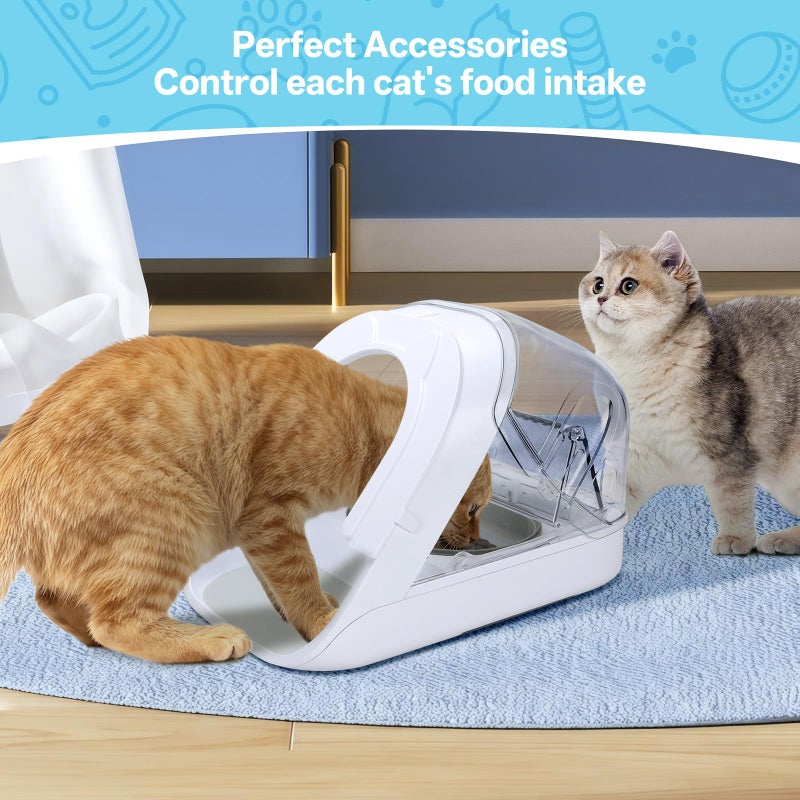 YOIHABV Front Cover for Automatic Micro Chip Pet Feeder, Prevent Pets Competing for Food in Multiple Pets Home, Avoid Food Stealing from Other Cats and Dogs, Precise Diet Control of Each Pet - Image 4