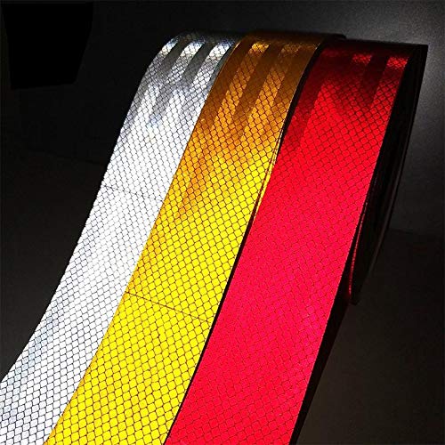 AISEY 2" X 30ft Reflective Tape White Outdoor High Vis Conspicuity Safety Tape, Reflector Tape Trailer Waterproof - Image 3