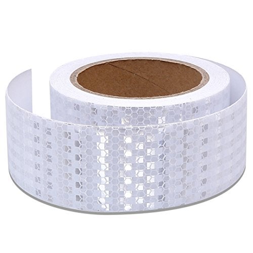 AISEY 2" X 30ft Reflective Tape White Outdoor High Vis Conspicuity Safety Tape, Reflector Tape Trailer Waterproof - Image 2