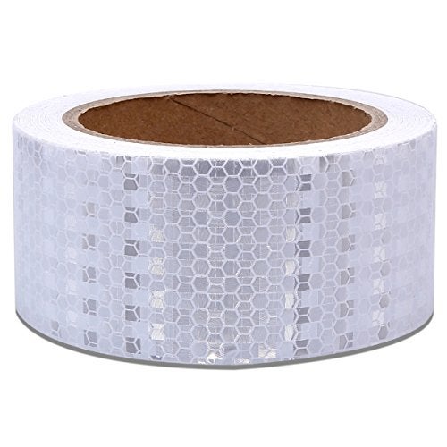 AISEY 2" X 30ft Reflective Tape White Outdoor High Vis Conspicuity Safety Tape, Reflector Tape Trailer Waterproof - Image 4
