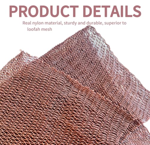 SPMKTBOZAI African Net Sponge Authentic, African Exfoliating Sponge Real African Net Black Owned, African Bath Sponge Back Scrubber, Body Exfoliator Shower Bath Accessories (Brown) - Image 2