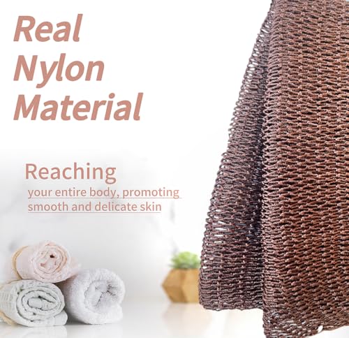 SPMKTBOZAI African Net Sponge Authentic, African Exfoliating Sponge Real African Net Black Owned, African Bath Sponge Back Scrubber, Body Exfoliator Shower Bath Accessories (Brown) - Image 4