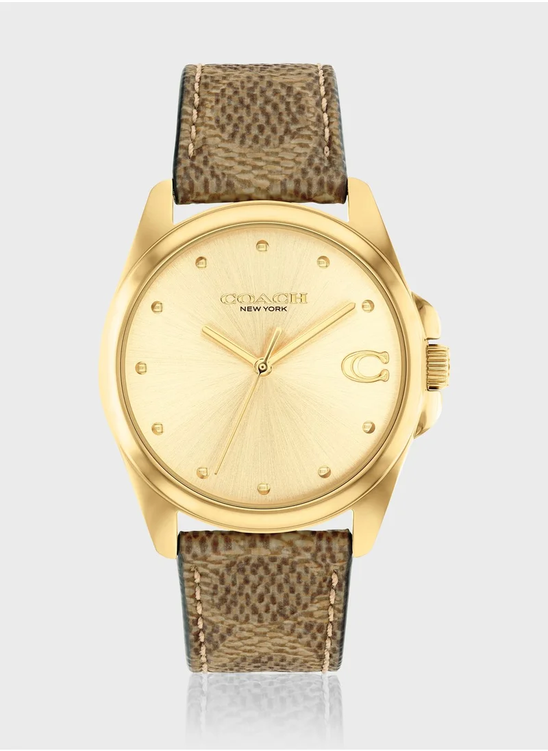 COACH Greyson Mesh Strap Analog Watch