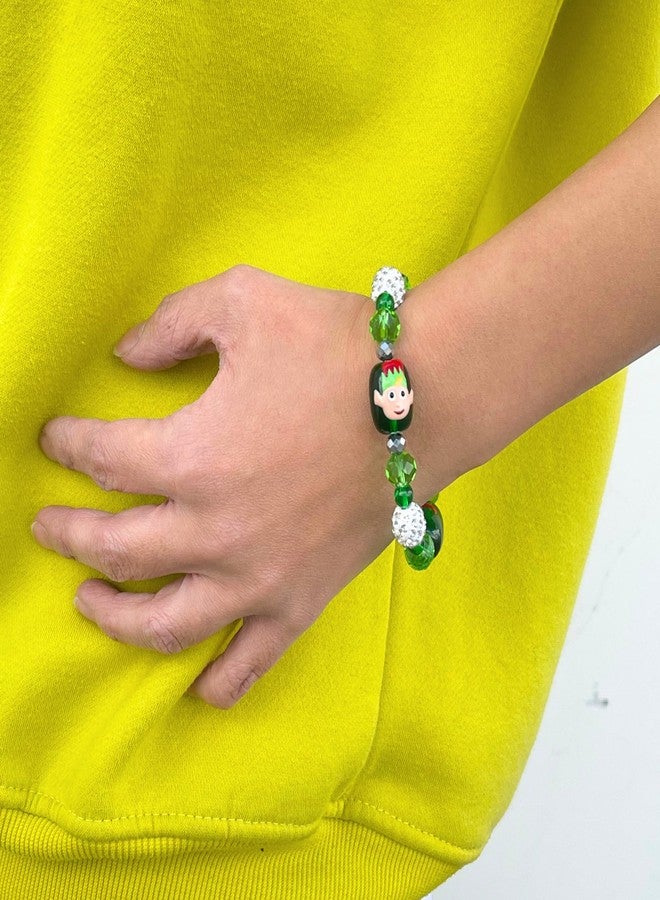 fiona Christmas Glass Beaded Bracelet, Holiday Birthday Jewelry Gifts For Women, 1 pc (Elf Fairy) - Image 2
