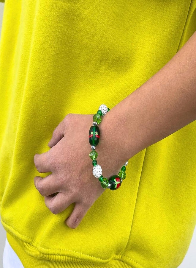 fiona Christmas Glass Beaded Bracelet, Holiday Birthday Jewelry Gifts For Women, 1 pc (Elf Fairy) - Image 3