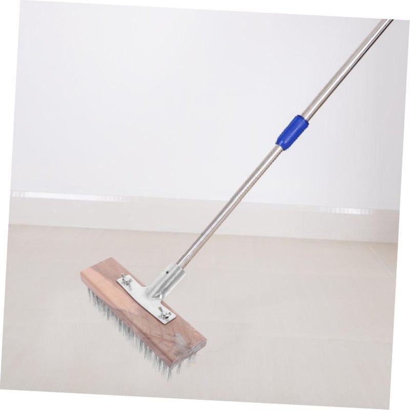 Stainless Steel Wire Brush Long Handle Multi Purpose Floor Cleaning Moss Remover Tool - Image 5