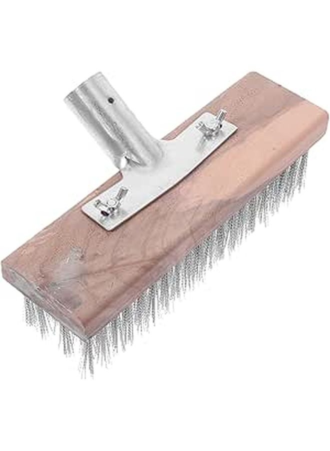 Stainless Steel Wire Brush Long Handle Multi Purpose Floor Cleaning Moss Remover Tool - Image 1
