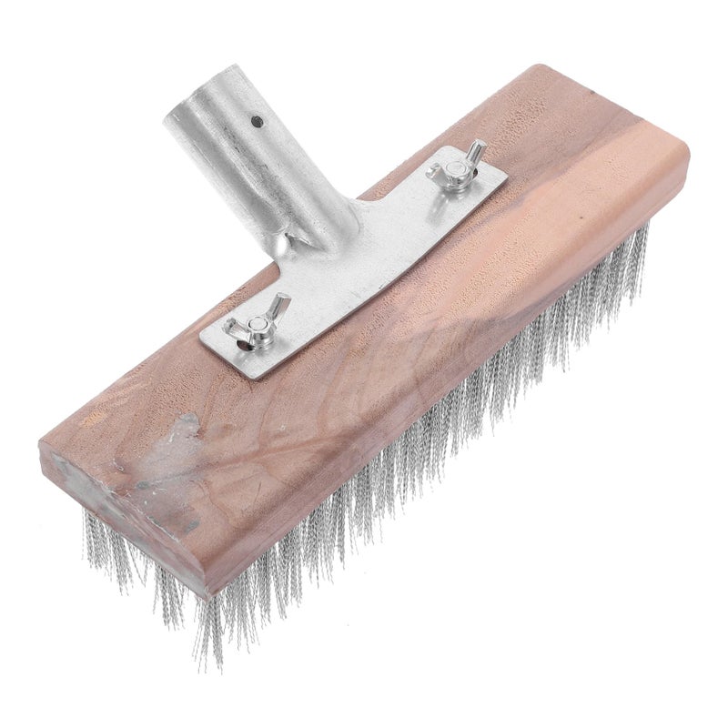 Stainless Steel Wire Brush Long Handle Multi Purpose Floor Cleaning Moss Remover Tool - Image 2